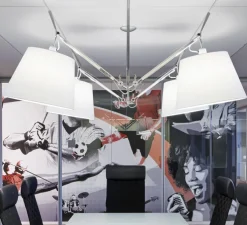 Suspension, Tolomeo Suspension Basculante 2 Bracci, blanc, Ø42cm, H29cm - Artemide