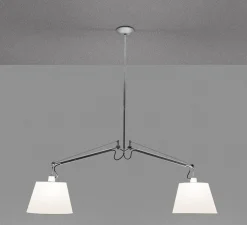 Suspension, Tolomeo Suspension Basculante 2 Bracci, blanc, Ø42cm, H29cm - Artemide