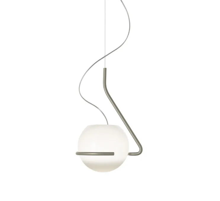 Suspension, Tonda Piccola, blanc, titane, L30cm, H25cm - Foscarini