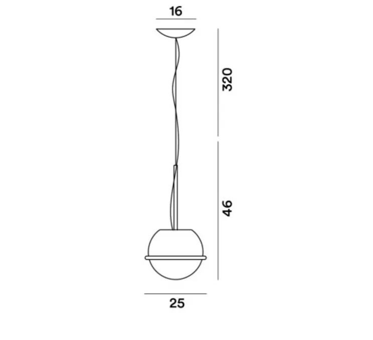 Suspension, Tonda Piccola, blanc, titane, L30cm, H25cm - Foscarini