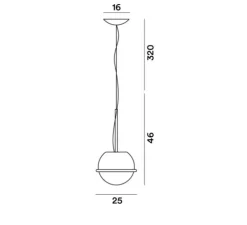 Suspension, Tonda Piccola, blanc, L30cm, H25cm - Foscarini