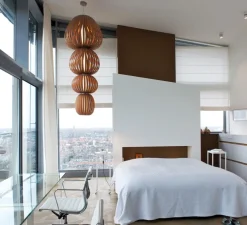 Suspension, Totem 4 Medium, bois cerisier, Ø86cm, H231cm - LZF