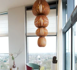 Suspension, Totem 4 Medium, bois cerisier, Ø86cm, H231cm - LZF