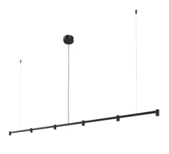 Suspension, Trace Chandelier 2.0, noir, LED, dim, 3000K, 1200 lm, L182,8cm, H5cm - Wever&Ducré