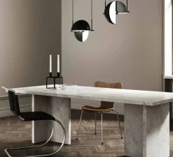 Suspension, Trapeze, noir et blanc, L37cm, H16cm - Oblure