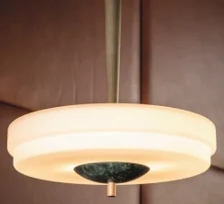 Suspension, Trave, laiton, marbre guatemala, L30cm, H37cm - Bert Frank