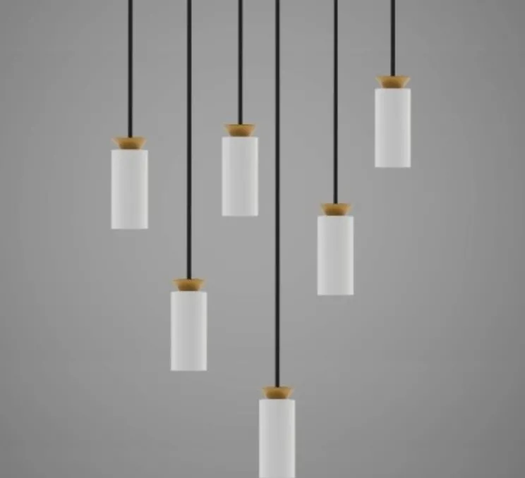 Suspension, Triana, blanc, or, Ø6cm, H15cm, LED, 3000k, 900lm - Carpyen