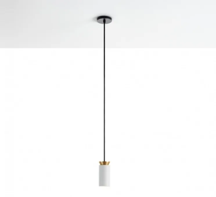 Suspension, Triana, blanc, or, Ø6cm, H15cm, LED, 3000k, 900lm - Carpyen