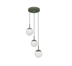Suspension, Triple D25 MOOON!, Vert Cactus, IP42, LED, 5000K, 1050 lm, Ø25cm, H115cm - Fermob