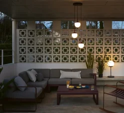 Suspension, Triple D25 MOOON!, Cerise Noire, IP42, LED, 5000K, 1050 lm, Ø25cm, H115cm - Fermob