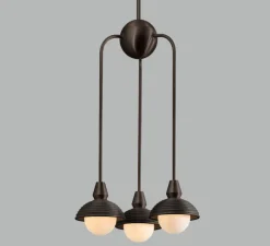 Suspension, Triple, Eos S, bronze foncé, Ø15,7cm, H70cm - Bert franck