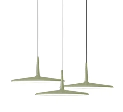Suspension, triple, Skan 0280, vert, LED, 2700K, 2147lm, L57cm, H14cm - Vibia