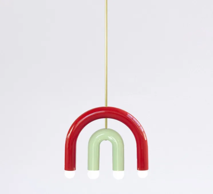 Suspension, TRN C1, rouge, pistache, L36cm, H28cm - Pani Jurek