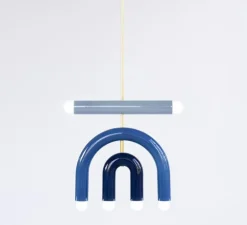 Suspension, TRN D1, bleu acier, bleu jean et bleu marine, L36cm, H38cm - Pani Jurek