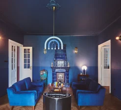 Suspension, TRN F1, teintes de bleu, L58cm, H38cm - Pani Jurek