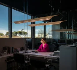 Suspension, Troag, naturel, LED, 3000K, 6080lm, L185cm, H8,5cm - Foscarini