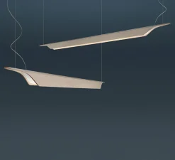 Suspension, Troag, naturel, LED, 3000K, 6080lm, L185cm, H8,5cm - Foscarini