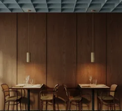 Suspension, Tub-E27, bois, Ø8,6cm, H20cm - Creative Cables