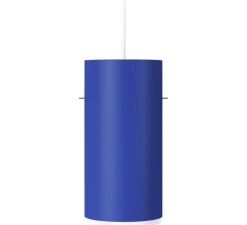 Suspension, Tube, large, bleu profond, Ø28cm, H14cm - Moebe