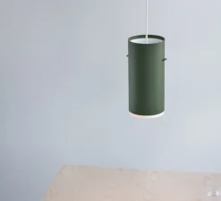 Suspension, Tube, large, vert sapin, Ø28cm, H14cm - Moebe