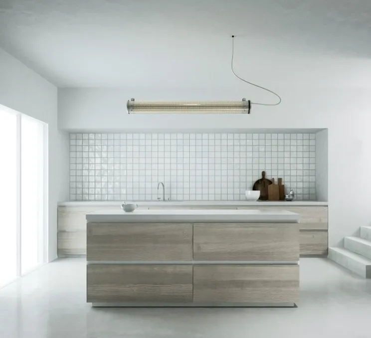 Suspension, Tube lumineux, Kyhn, IP68, dimmable, inox, 1600lm, 2700k, L130cm, IP 68 - Sammode