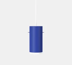 Suspension, Tube, petit, bleu profond, Ø16cm, H8cm - Moebe