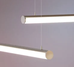Suspension, Tubi D-60, blanc, LED, dim, 4000K, 6882 lm, L197cm, H6,2cm - Beneito Faure