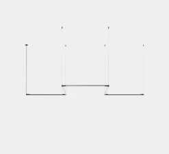Suspension, Tubs Modular Configuration Lineal x 5, noir, LED, dim, 3000K, 3760 lm, L212,9cm, H71,3cm - LEDS C4