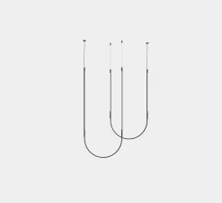 Suspension, Tubs Modular Double Arch, noir, LED, dim, 3000K, 6118 lm, L120cm, H350cm - LEDS C4