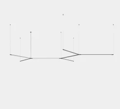 Suspension, Tubs Modular Molecular, noir, LED, dim, 3000K, 6762 lm, L347,7cm, H250,3cm - LEDS C4
