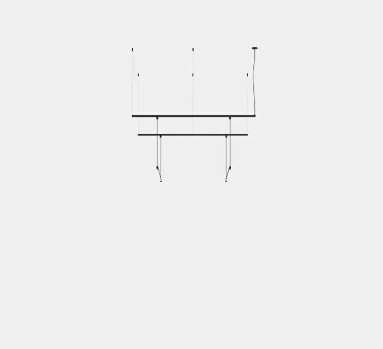Suspension, Tubs Modular Track With 2 Lineal 600mm, noir, LED, dim, 3000K, 1504 lm, L90cm, H60cm - LEDS C4