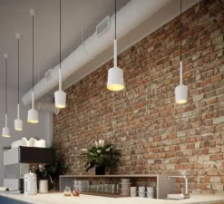 Suspension, Tulip Bloom Suspended Surface Power Feed 1x, blanc, Ø14,8cm, H18cm - Modular