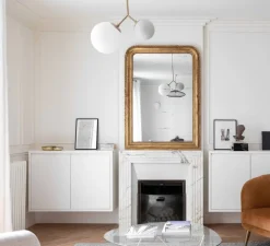 Suspension, Twice, opal, blanc, laiton, H70cm - House Doctor