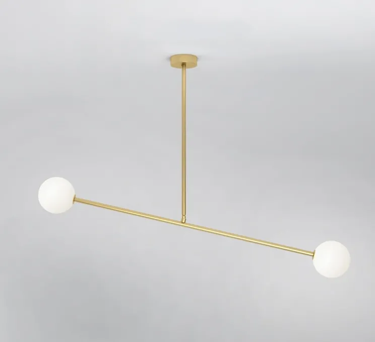 Suspension, Two Spheres 067, laiton, L90cm, H71cm - Atelier Areti