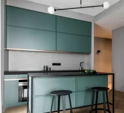 Suspension, Two Spheres, noir et blanc, H71cm, L90cm - Atelier Areti