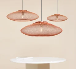 Suspension, UFO, Small, full, cuivre, Ø40cm, H12cm - Atelier Robotiq