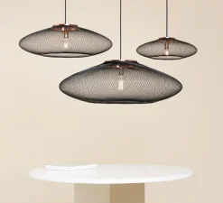 Suspension, UFO Full Large, noir charbon, Ø80cm, H24cm - Atelier Robotiq