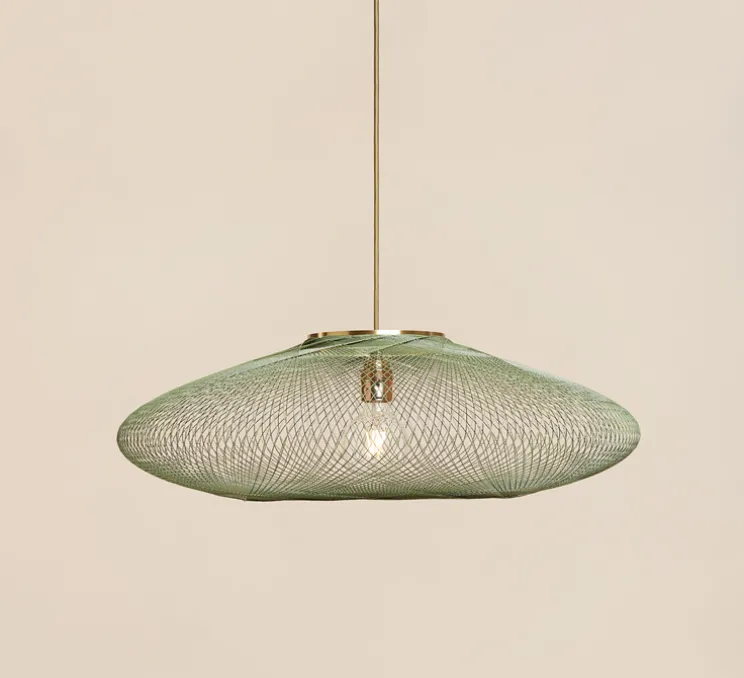 Suspension, UFO full, medium, vert, Ø60cm, H18cm - Atelier Robotiq
