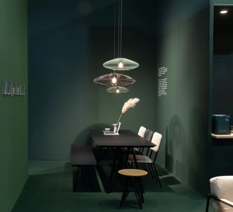 Suspension, UFO full, medium, vert, Ø60cm, H18cm - Atelier Robotiq