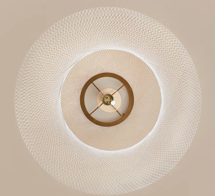 Suspension, UFO full Medium, blanc, câble blanc, Ø60cm, H18cm - Atelier Robotiq