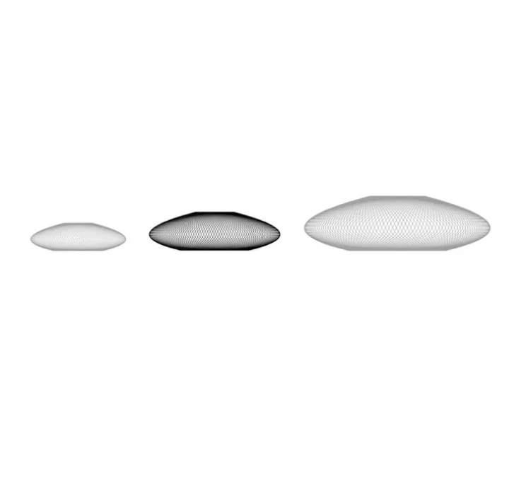 Suspension, UFO full Medium, blanc, câble blanc, Ø60cm, H18cm - Atelier Robotiq