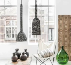 Suspension, Umut 3, noir, Ø35cm, H118cm - Ay Illuminate