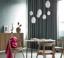 Suspension, Unika large, blanc opal, Ø14cm, H20cm - Northern