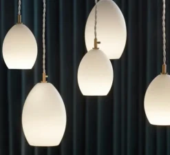 Suspension, Unika large, blanc opal, Ø14cm, H20cm - Northern