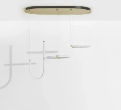 Suspension, Unseen, 3 pendants, LED, dim, 2700K, 2410 lm, L180cm, H82cm - Petite Friture