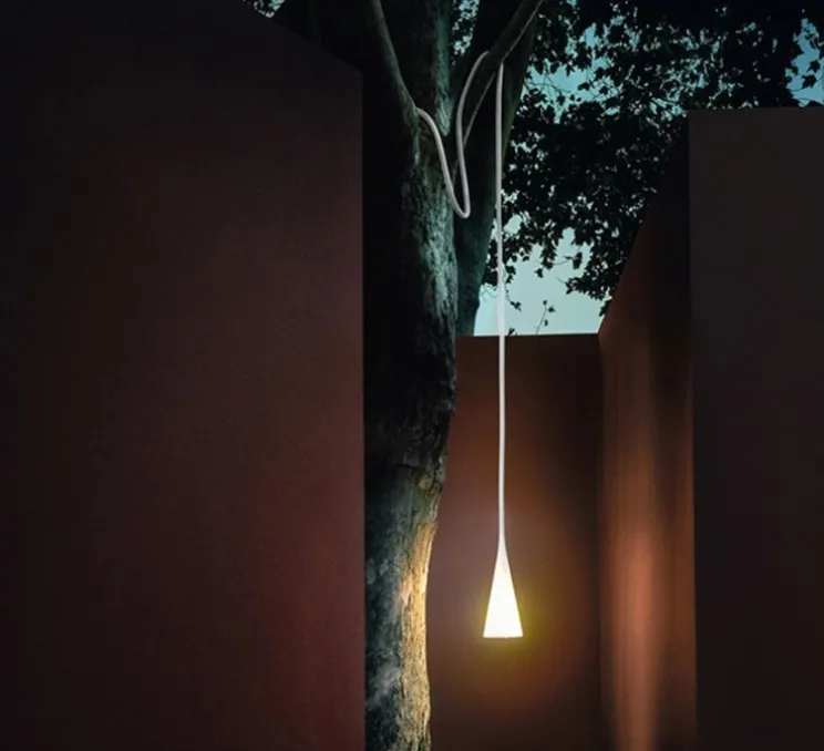 Suspension, Uto, blanc, IP44, Ø20cm, H64cm - Foscarini