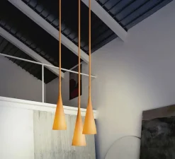 Suspension, Uto, orange, IP44, Ø20cm, H64cm - Foscarini