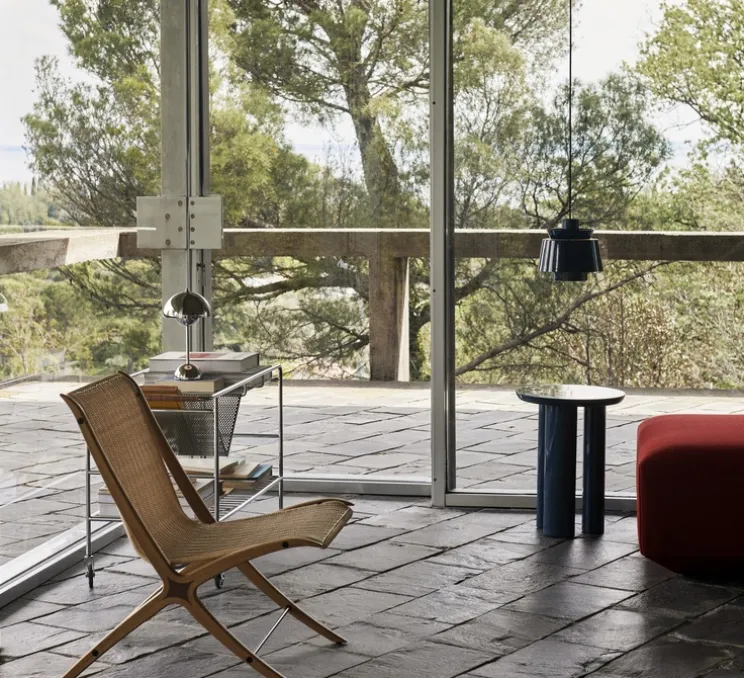 Suspension, Utzon JU1, bleu métallisé, Ø22cm, H23cm - Andtradition