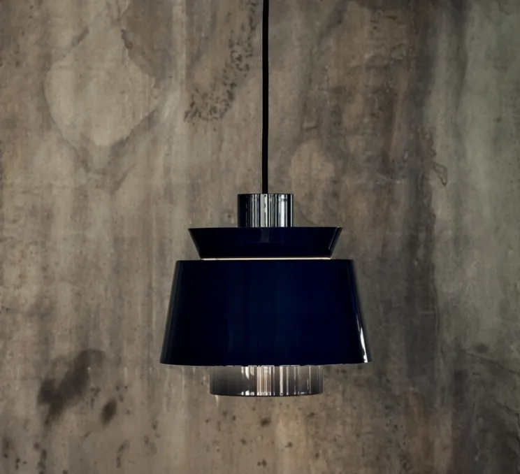 Suspension, Utzon JU1, bleu métallisé, Ø22cm, H23cm - Andtradition