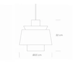 Suspension, Utzon JU1, laiton, Ø23cm - Andtradition